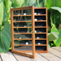 Souvenir Display Case Rack Cabinet Holder Shadow Box with Glass Door Wall Mount